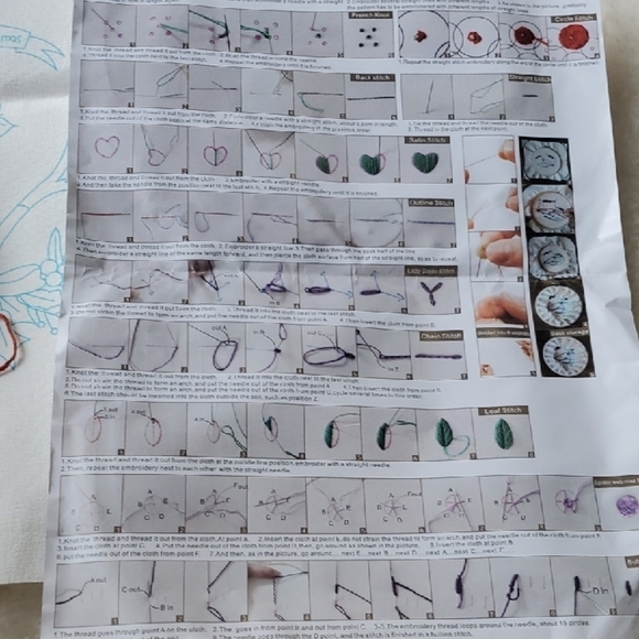 Merry Christmas Embroidery Kit with Red and Green Threads - Picture 6 of 7